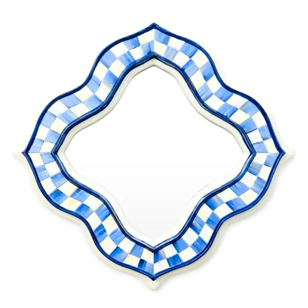 Brand New Mackenzie-Childs Royal Quatriflower Small Wall Mirror